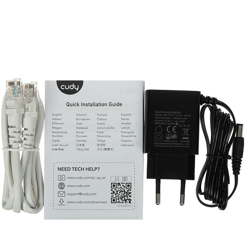 Беспроводной маршрутизатор Cudy WR1300, Wi-Fi 802.11ac 1167Мбит/с, 2.4+5ГГц, 4xLAN, 1xWAN
