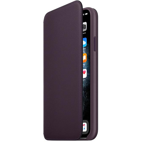Чехол для Apple iPhone 11 Pro Max Leather Folio Aubergine