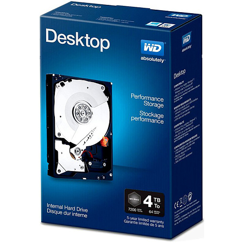 4000Gb Western Digital (WDBSLA0040HNC-ERSN) 64Mb 7200rpm SATA3 Desktop Perfomance 