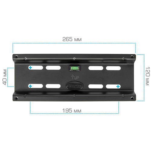 Кронштейн фиксированный Kromax FLAT-5 new 15-47' до 35кг Vesa до 200x200 черный