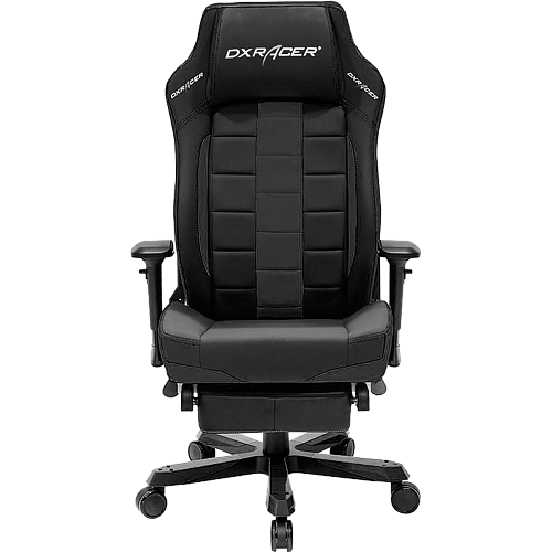 Кресло для геймера DXRacer Classic чёрное (OH/CT120/N/FT, экокожа, регулируемый угол наклона, механизм качания, подставка для ног)