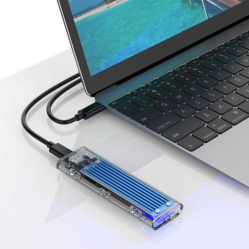 Корпус для SSD NVMe M.2 Orico TCM2-C3-BL, USB Type C Синий