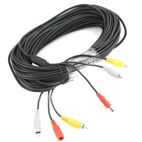 Кабель 2RCA + Питание 20м