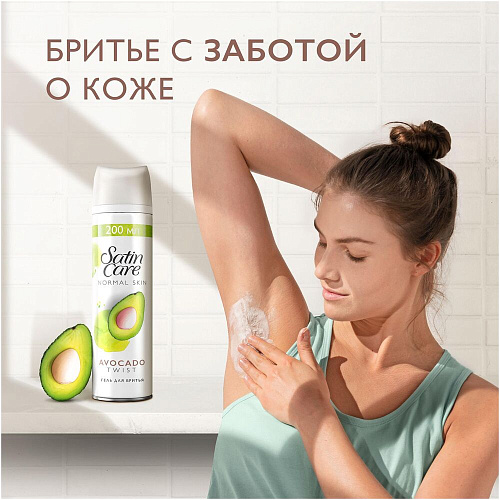 Gillette Venus Гель для бритья Satin Care Avocado Twist, 200 мл., 6 шт.