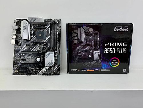 Материнская плата ASUS Prime B550-Plus B550 Socket AM4 4xDDR4, 6xSATA3, RAID, 2xM.2, 2xPCI-E16x, 5xUSB3.2, 1xUSB3.2 Type C, DP, HDMI, Glan, ATX УЦЕНКА