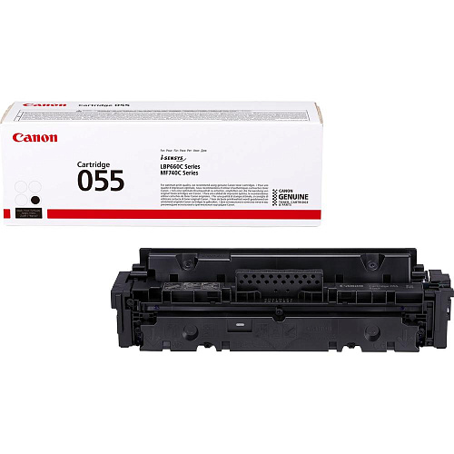 Картридж Canon 055 BK Black для Canon MF746Cx/MF744Cdw/MF742Cdw/LBP664Cx/663Cdw (2300стр.)