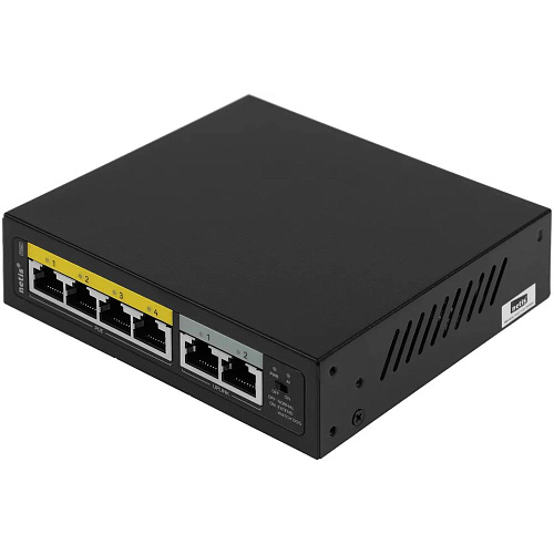 Коммутатор Netis P106C (L2) 6x100Мбит/с 4PoE+60W неуправляемый