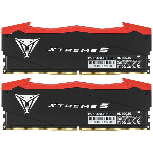 Модуль памяти DIMM 48Gb 2х24Gb DDR5 PC64000 8000MHz Patriot Memory Viper Xtreme 5 Black (PVX548G82C38K)
