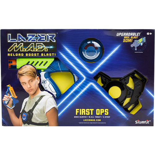 Silverlit Lazer Mad Стартовый набор зелёный бластер (1 бластер, 1 мишень, 1 держатель для мишени) 86844-1