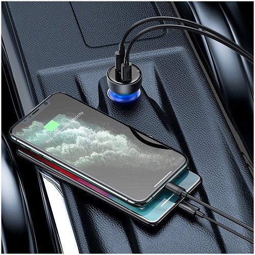 Автомобильное зарядное устройство Baseus Particular CCKX-C0A 65W USB A + Type-C черное