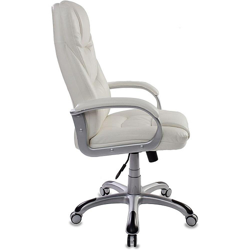 Кресло руководителя Бюрократ T-9905S/WHITE белый искусственная кожа (пластик серебро)