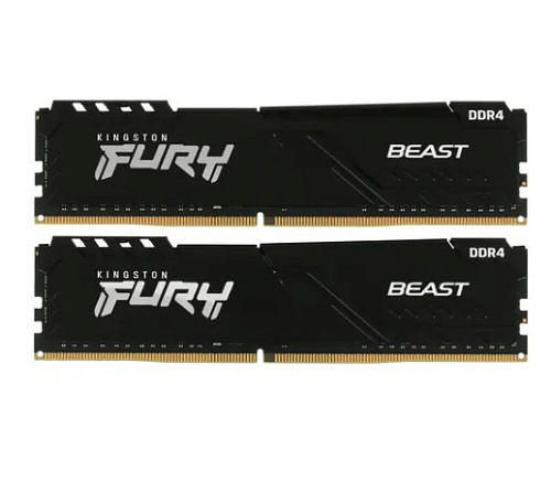 Модуль памяти DIMM 32Gb 2х16Gb DDR4 PC25600 3200MHz Kingston Fury Beast Black (KF432C16BBK2/32) УЦЕНКА