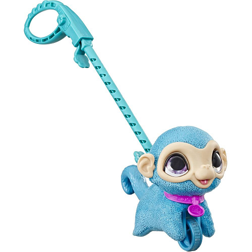 Интерактивная игрушка Hasbro FurReal Friends Маленький питомец на поводке E3503/E4777 Обезьянка синяя