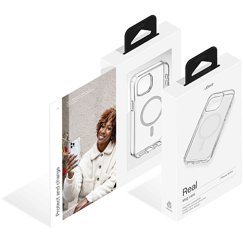 Чехол для Apple iPhone 15 Pro uBear Real Mag Case Magsafe прозрачный