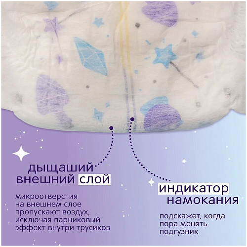Joonies Трусики Magic Night, XXL (15-20 кг.), 18 шт., 6 упаковок