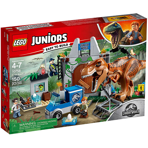 LEGO Juniors Jurassic World Побег Ти-Рекса 10758