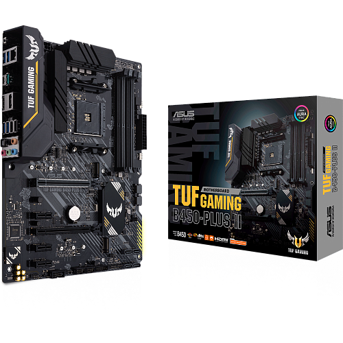Материнская плата ASUS TUF Gaming B450-Plus II B450 Socket AM4 4xDDR4, 6xSATA3, RAID, 2xM.2, 2xPCI-E16x, 5xUSB3.1, 1xUSB3.1 Type C, DP, HDMI, Glan, ATX