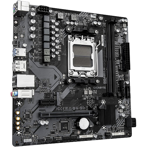 Материнская плата Gigabyte B840M H Socket-AM5 AMD B840 2xDDR5, 4xSATA3, RAID, 1xM.2, 1xPCI-E16x, 2xUSB3.2, DP, HDMI, Glan mATX