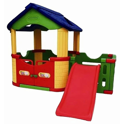 Игровой комплекс Двойной игровой домик с горкой Happy Box JM-802С