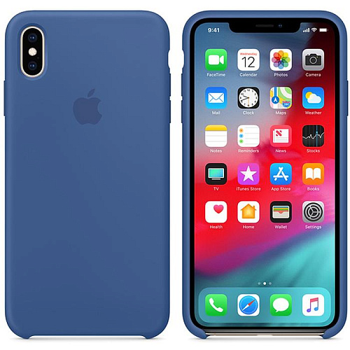 Чехол для Apple iPhone Xs Max Silicone Case Delft Blue