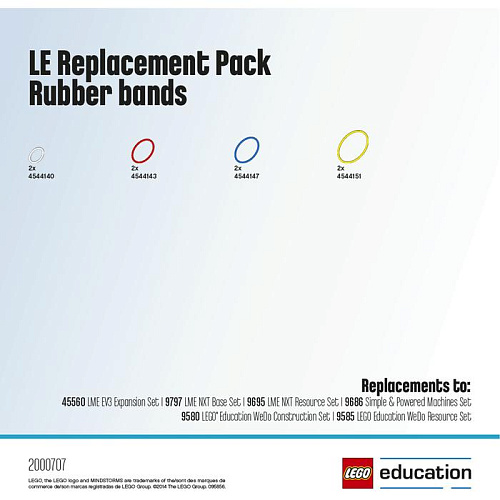 2000707 LEGO Education набор с запасными частями «Резиновые кольца и приводы»