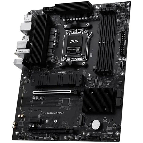 Материнская плата MSI Pro B850-S WiFi6E Socket-AM5 AMD B850 4xDDR5, 4xSATA3, RAID, 2xM.2, 2xPCI-E16x, 7xUSB3.2, 1xUSB3.2 Type C, DP, HDMI, WiFi, 2.5Glan, ATX Ret