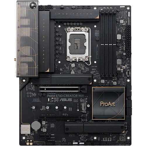 Материнская плата ASUS ProArt B760-Creator WiFi B760 Socket-1700 4xDDR5, 4xSATA3, RAID, 3xM.2, 2xPCI-E16x, 4xUSB3.2, 1xUSB3.2 Type C, DP, HDMI, WiFi, 2xGlan, ATX