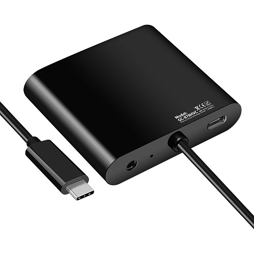 Адаптер USB3.1 USB-C(m)- LAN +HDMI +Audio, Ginzzu GC-878HVC