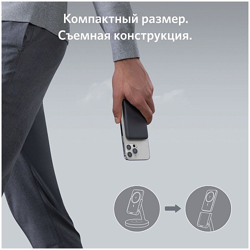 Беспроводная зарядная панель Anker 633 PowerWave Mag-Go Stand 2-in-1 Black