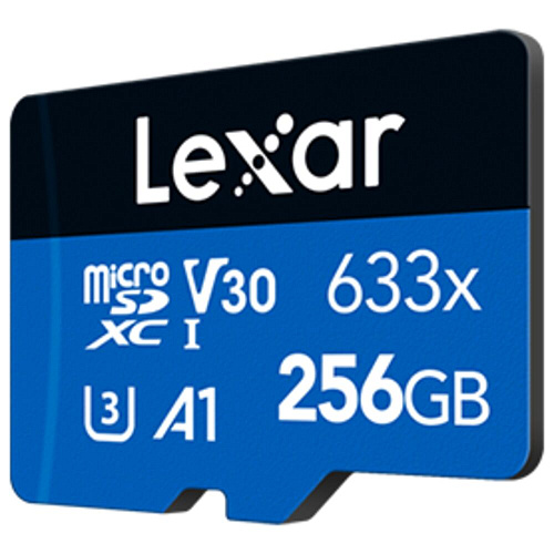 Карта памяти Micro SecureDigital 256Gb Lexar 633x SDXC class 10 (LSDMI256BB633A) + SD адаптер