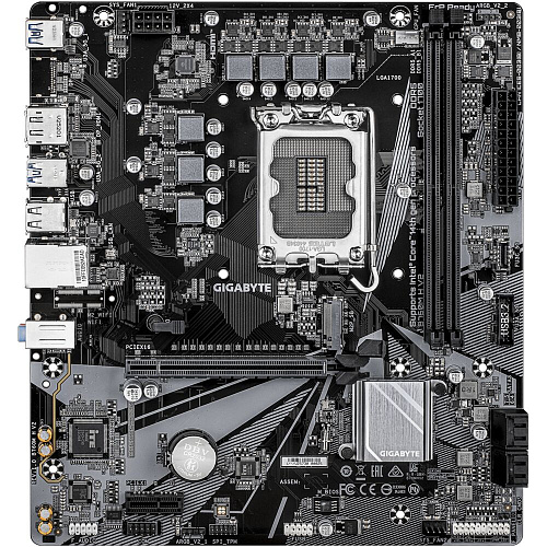 Материнская плата Gigabyte B760M H V2 B760 Socket-1700 2xDDR5, 4xSATA3, RAID, 1xM.2, 1xPCI-E16x, 4xUSB3.2, DP, HDMI, Glan, mATX