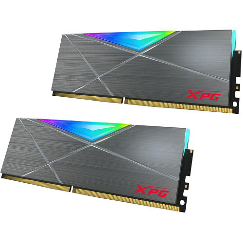 Модуль памяти DIMM 16Gb 2х8Gb DDR4 PC33000 4133MHz ADATA XPG Spectrix D50 RGB Grey (AX4U413316G19J-DT50)