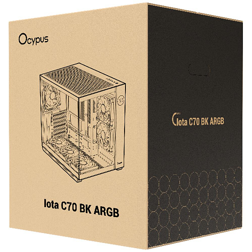 Корпус ATX Miditower Ocypus Iota C70 BK ARGB Black