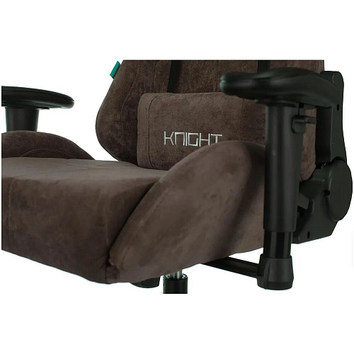 Кресло для геймера Zombie VIKING KNIGHT Fabric темно-коричневый Light-10 с подголов. крестов. металл