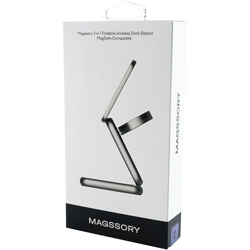 Беспроводная зарядная панель 3 в 1 Для IPhone, Apple Watch, Airpods Magssory WCH003 22W Silver