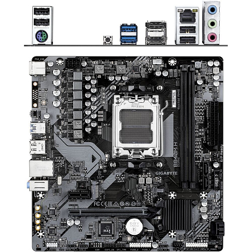 Материнская плата Gigabyte B840M H Socket-AM5 AMD B840 2xDDR5, 4xSATA3, RAID, 1xM.2, 1xPCI-E16x, 2xUSB3.2, DP, HDMI, Glan mATX