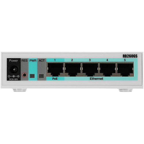 Коммутатор MikroTik RouterBoard RB260GS управляемый 5xGbLAN