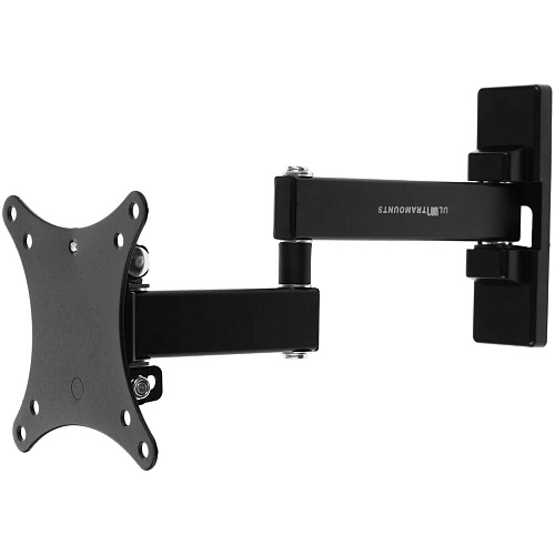 Кронштейн наклонно-поворотный Ultramounts UM875 13-27' до 20кг Vesa до 100x100 black