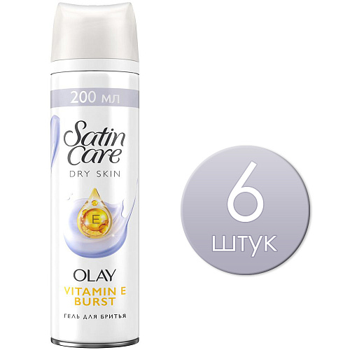 Gillette Venus Гель для бритья Satin Care Olay Violet Swirl, 200 мл., 6 шт.