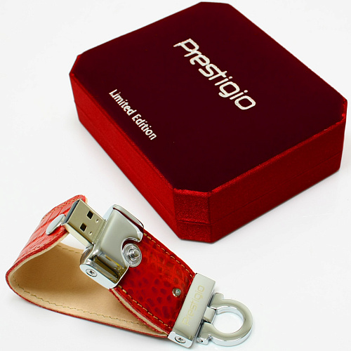 USB Flash накопитель 16GB Prestigio Leather Flash Drive NAND Plain Pink (EJPLDF16GBCRPINKT3)