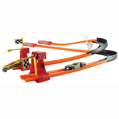 Hot Wheels DNN81 Трасса Mega Rally Set 3 в 1 с двумя базовыми машинками