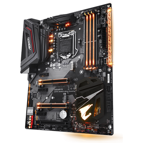 Материнская плата Gigabyte Z370 AORUS Ultra Gaming Z370 Socket-1151v2 4xDDR4, 6xSATA3, RAID, 2xM.2, 3xPCI-E16x, 5xUSB3.1, 1xUSB Type-C, DVI, HDMI, Glan, ATX 
