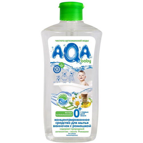 AQA baby Гель для мытья ванночек с ромашкой, 500 мл.