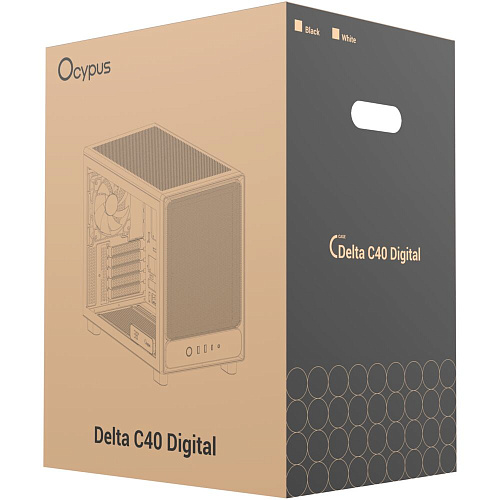 Корпус MicroATX Miditower Ocypus Delta C40 WH Digital White