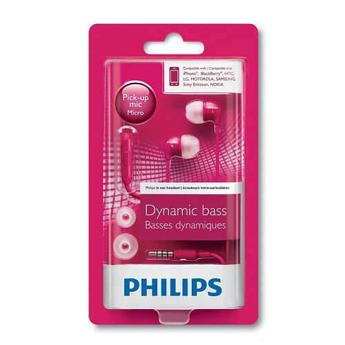 Гарнитура Philips SHE3595PK Pink