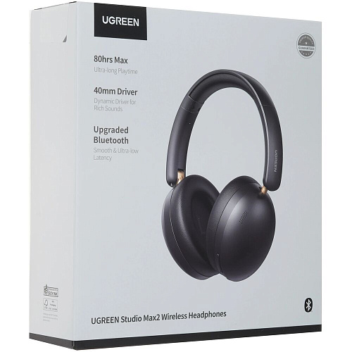 Bluetooth гарнитура Ugreen HP205 (45018) Studio Max2 Light Black