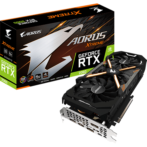 Видеокарта Gigabyte GeForce RTX 2060 6144Mb, 2060 AORUS Xtreme 6G (GV-N2060AORUS X-6GC) 1xHDMI, 3xDP, 1xUSB-C and Virtual-link, Ret