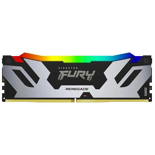Модуль памяти DIMM 32Gb 2х16Gb DDR5 PC51200 6400MHz Kingston Fury Renegade RGB Silver (KF564C32RSAK2/32)
