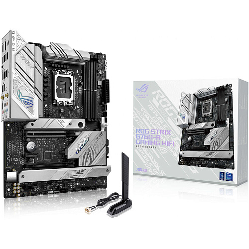Материнская плата ASUS ROG Strix B760-A Gaming WiFi B760 Socket-1700 4xDDR5, 4xSATA3, RAID, 3xM.2, 4xPCI-E16x, 3xUSB3.2, 2xUSB3.2 Type C, DP, HDMI, WiFi, 2.5Glan,ATX