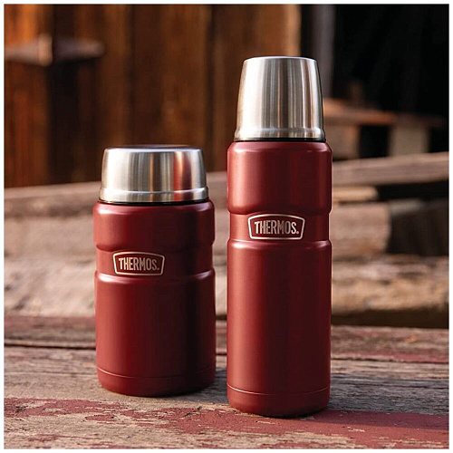 THERMOS Термос KING SK2000 Rustic Red, карминно-красный, 0,47 л.